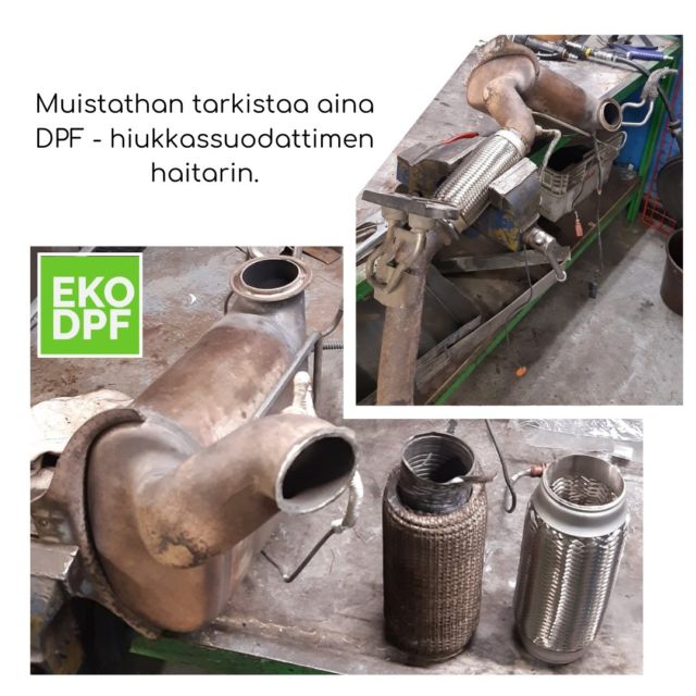Dpf - hiukkassuodatin sijaitsee tyypillisesti erittäin hankalassa paikkaa ja hyvin usein pakoputken haitari myös vuotaa. Tarkistamme meille tulevien hiukkassuodattimien haitarit, informoimme asiakasta mikäli huomaamme tämän vuotavan ja tarvittaessa myös uusimme ne. Jälkeenpäin voi olla harmillista jos pakokaasua vuotaa ja se kulkeutuu esim. Sisätiloihin. Ja jälkeenpäin sen uusiminen on monin verroin kalliimpaa. Www.ekodpf.fi 💚

#ekodpf #ekodpfperhe #dpftukossa #hiukkassuodatintukossa #dpf #hiukkassuodatin #dpfpuhdistus #hiukkassuodattimenpuhdistus #dpfpesu #hiukkassuodattimenpesu #hiukkasloukku #audi #Volvo #skoda #bmw #seat #volvo #mercedesbenz #mb #citroen #peugeot #diesel #pakoputki #haitari #korjaamo #autokorjaamo